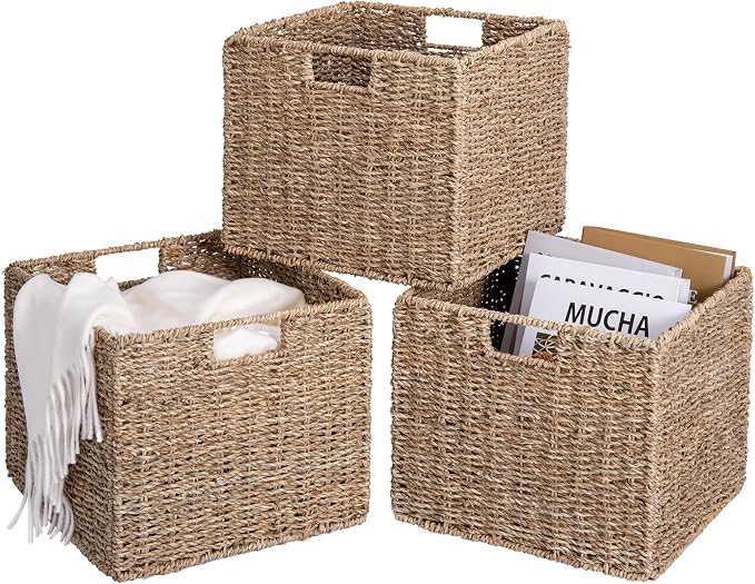 Seagrass Storage Baskets, Pantry Baskets Organization and Storage, Kitchen - Image 3