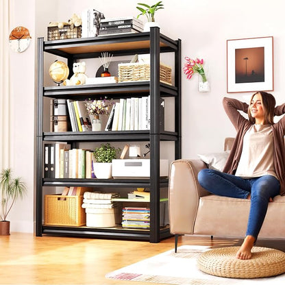71.2"H Storage Shelves, 5 Tier Adjustable Wood Garage Shelving, Utility Tall - Image 7