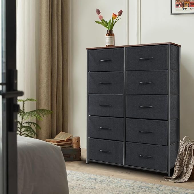 Dresser for Bedroom with 10 Drawers, Chest of Drawers, Storage Drawers - Image 2