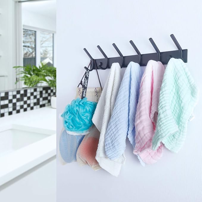 WEBI Coat Rack Wall Mounted, 4 Coat Hooks - Image 8