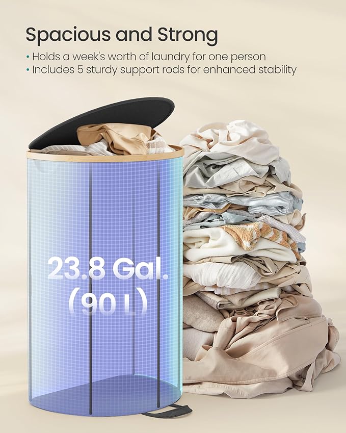 SONGMICS Laundry Hamper, Laundry Basket - Image 3