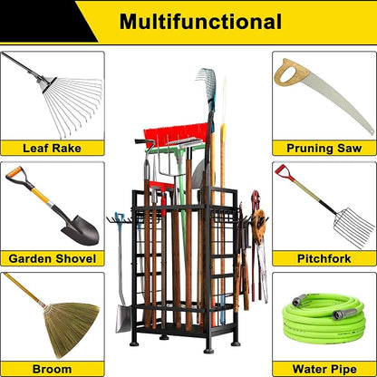 3 Tier Garden Tool Organizer, Garage Storage and Organization, Metal Yard Tools - Image 6