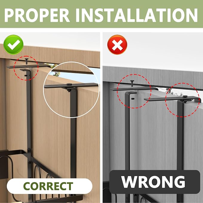 Ironing Board Hanger, CUFURNIX Wall Mount or Over the Door Iron Holder - Image 3
