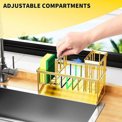 Cisily Gold Kitchen Sink Caddy Organzier - Image 5