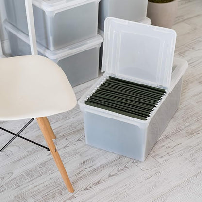 IRIS USA 5-Pack 44 Qt. Letter File Box - Image 8