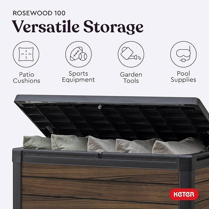 Keter Signature Collection 100 Gallon Resin Deck Box Organization and Storage - Image 5