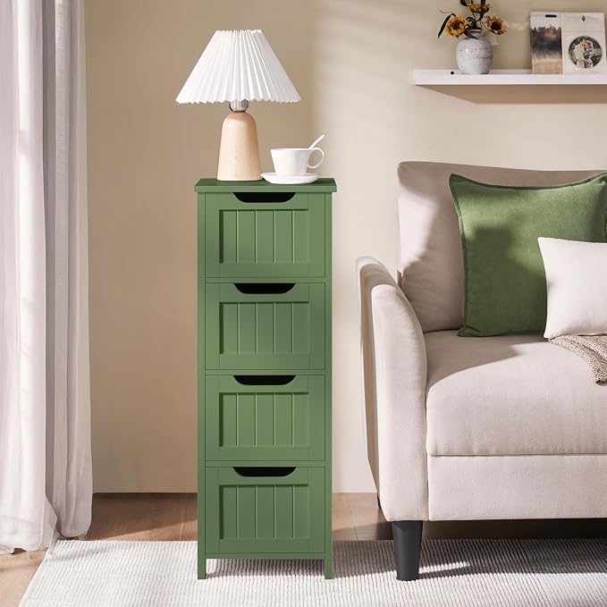Yaheetech Bathroom Storage Cabinet, Beside Toilet or Vanity, Beadboard Tower - Image 9