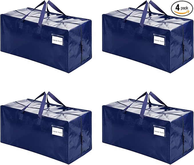 VENO 4 Pack Moving Bags w/Backpack Straps, Heavy Duty, Moving Boxes Alternative by Veno