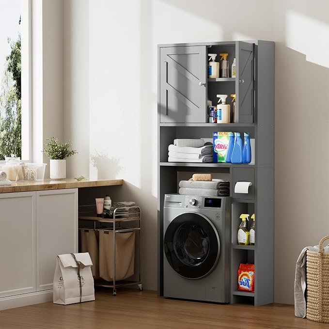 Farmhouse Storage Cabinet Over Toilet - Image 5