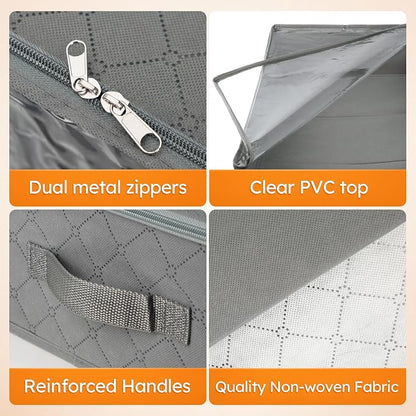 LotFancy Foldable Under Bed Storage Bags, Closet Organizers and Storage Bins - Image 6