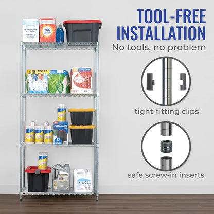 SafeRacks - NSF Certified Storage Shelves, Heavy Duty Steel Wire Unit - Image 4