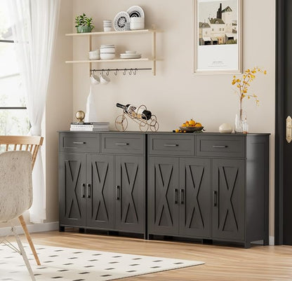 Homhedy Sideboard Buffet Cabinet, Coffee Bar Storage Cabinet - Image 7