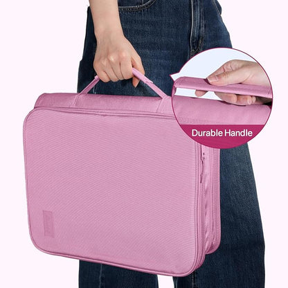 SUNEE Zippered Binder Bag with Handle, 2-Inch 3-Ring O-Ring, 500-Sheet Capacity - Image 7