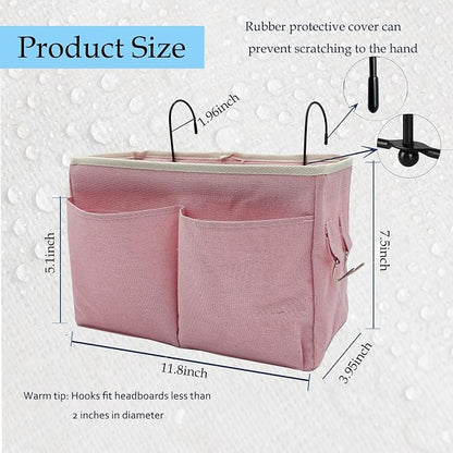 Bedside Caddy Bedside Hanging Storage Basket Multi-Function Organizer Caddy - Image 3