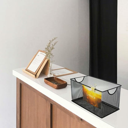 3 Pack Mesh Metal Storage Basket Organizer CD Storage Boxes | 3 Pack Mesh Metal - Image 7