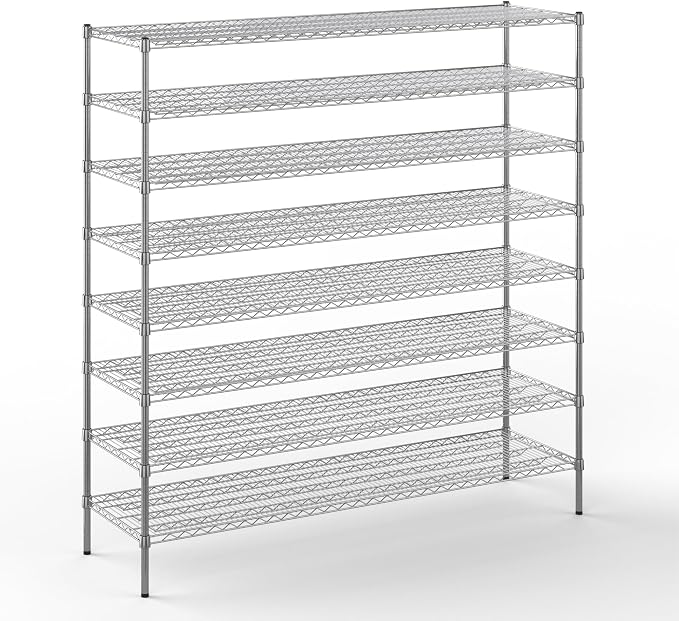 21" Deep x 72" Wide x 74" Height Wire Shelving Kit | 8-Tier | NSF Commercial by Regal+Altair
