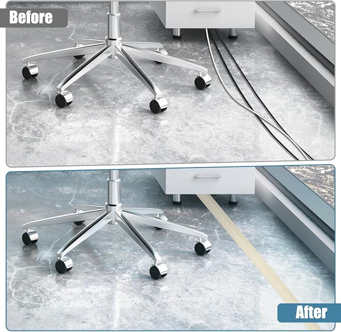 Floor Cord Covers for Wires 3.3FT Cable Hider Wire Cover Self Adhesive Cord - Image 4