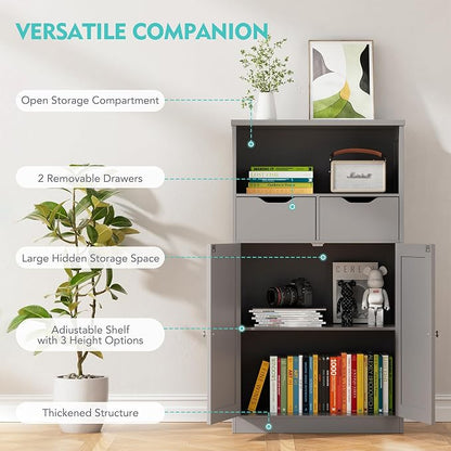 Vongrasig Bathroom Storage Cabinet, 42.5" H Freestanding Floor Cabinet | Wooden - Image 6