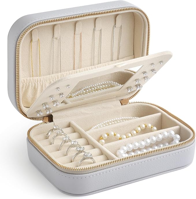 Genuine Leather Travel Jewelry Organizer Case by Unknown