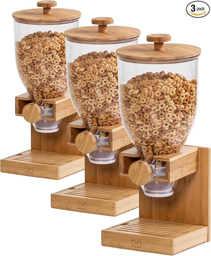 ZevrO Honey-Can-Do Bamboo Cereal Dispenser by SolutionsforModernLiving