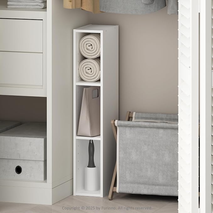 Furinno Reed 3-Tier Closet Organizers and Storage, Closet Organizer, Open Shelf by Furinno-FitsYourSpaceFitsYourBudget