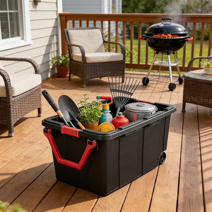 40-gallon wheeled plastic storage boxes - Image 7