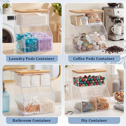 Juexica 3 in 1 Laundry Pods Container & Dryer Sheet Holder & Fragrance Beads - Image 7