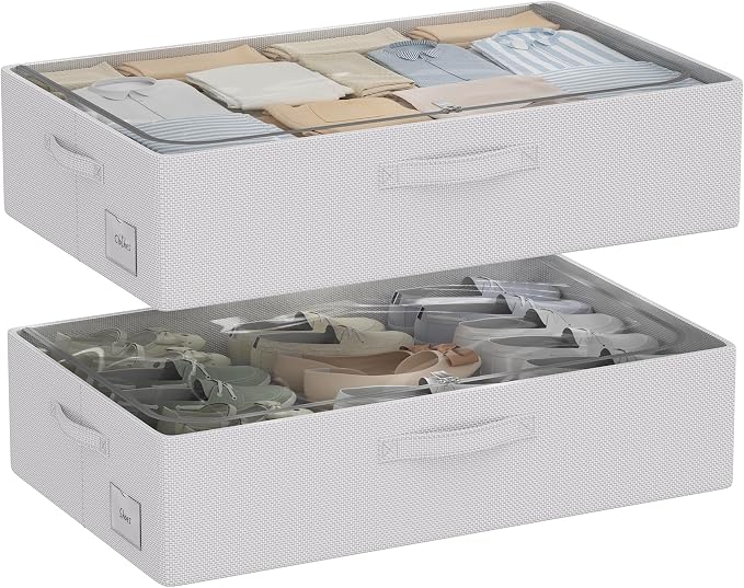 CYhom Under Bed Storage Bins Frame Storage Box Oxford Fabric Sturdy Underbed - Image 9