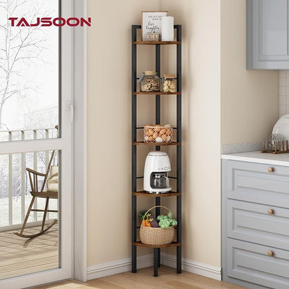 Tajsoon Corner Shelf Stand 5 Tier 60.5" - Image 6
