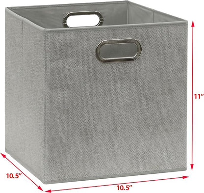 Simple Houseware 11-Inch Collapsible Fabric Cube Storage Bin - Image 5