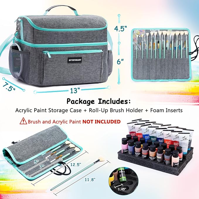Acrylic Paint Organizer Bag - Image 4