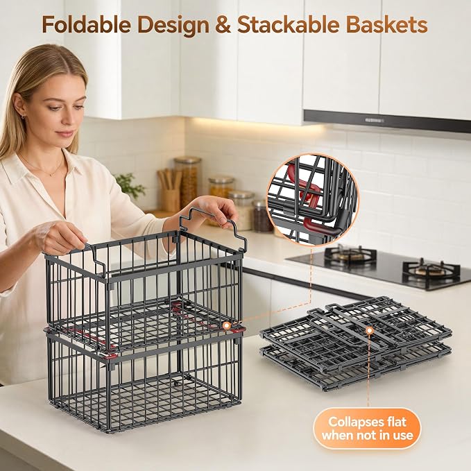 Freezer Organizer Bins, Enlarged Stackable Deep Chest Freezer Organizer Bins - Image 6