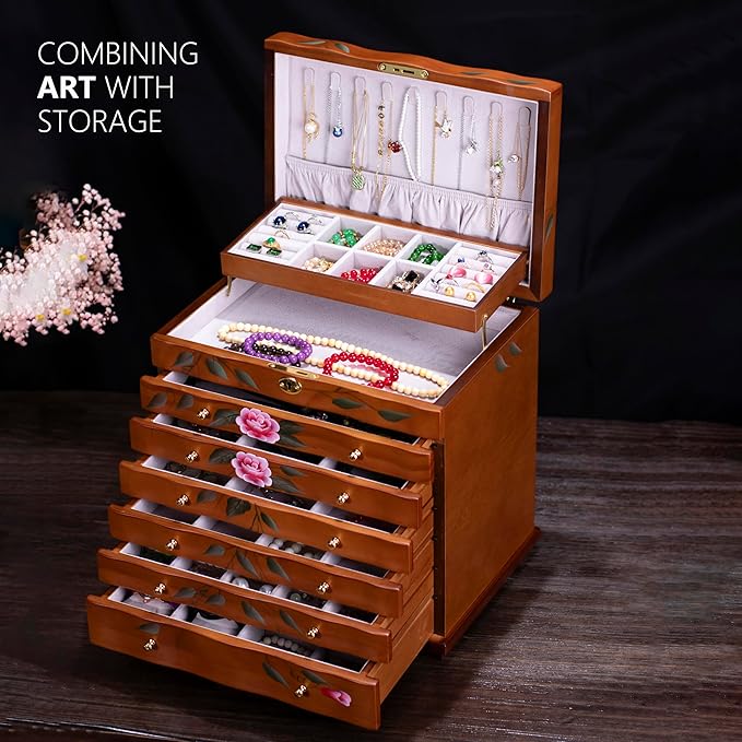 Hand-Painted Wooden Jewelry boxes - Image 2
