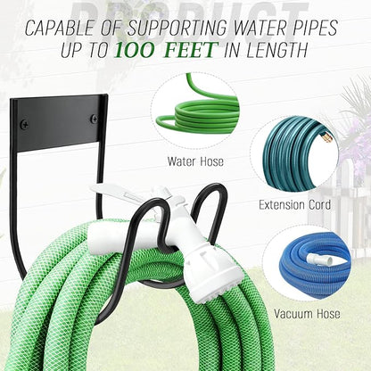 Heavy Duty Black Metal Hose Holder - Image 4