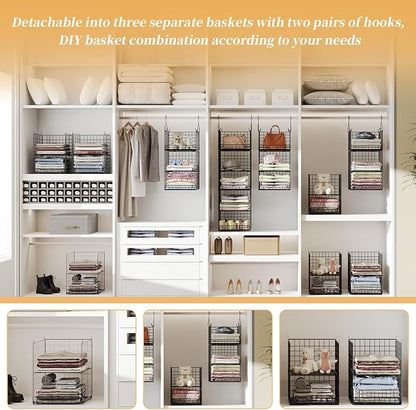 Yuyetuyo 5 Tier Closet Hanging Organizer and Storage Separable Hanging Closet - Image 6