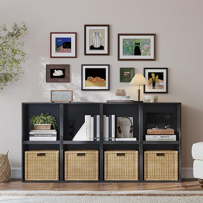 Homkdom 4 Cube Storage Organizer, DIY Book Shelf - Image 5