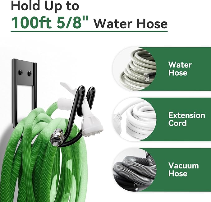 Black Metal Garden Hose Holder - Image 6