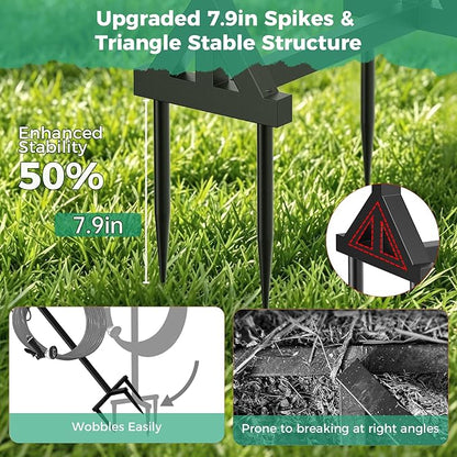 Garden Hose Holder Holds 160Ft Hoses, Heavy-Duty Freestanding Water Hose Stand - Image 3