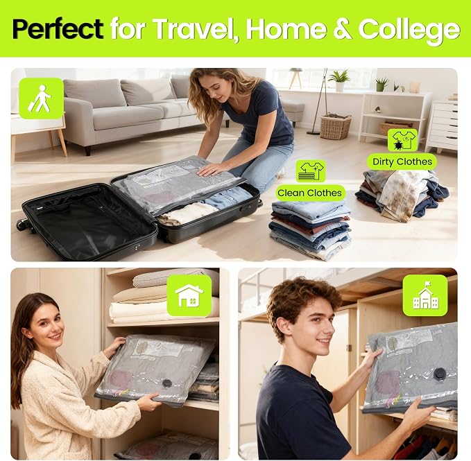Travel Vacuum Bags with USB Pump-Portable Vacuum Packing Seal - Image 8
