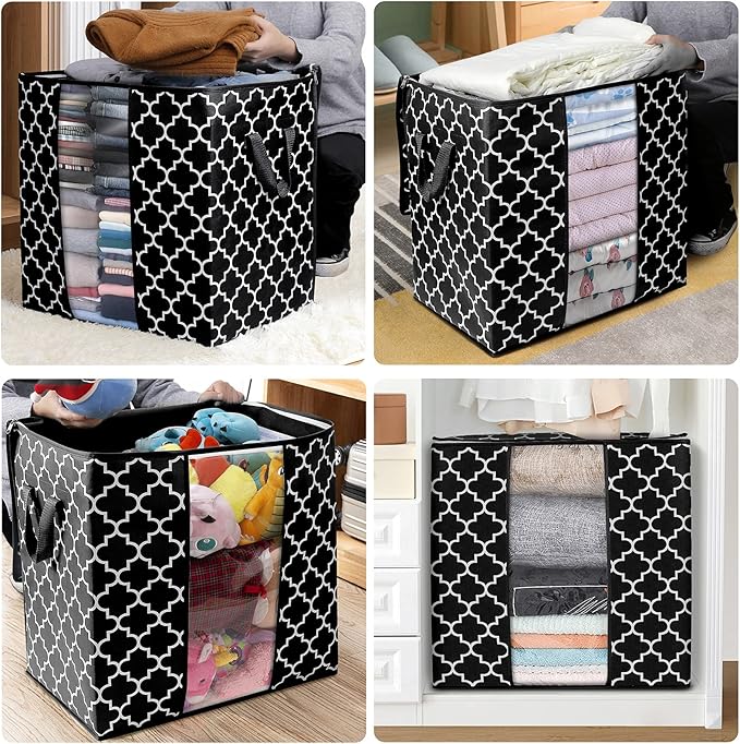 WISELIFE Storage Bags Large Blanket Clothes Organization and Storage Containers - Image 6