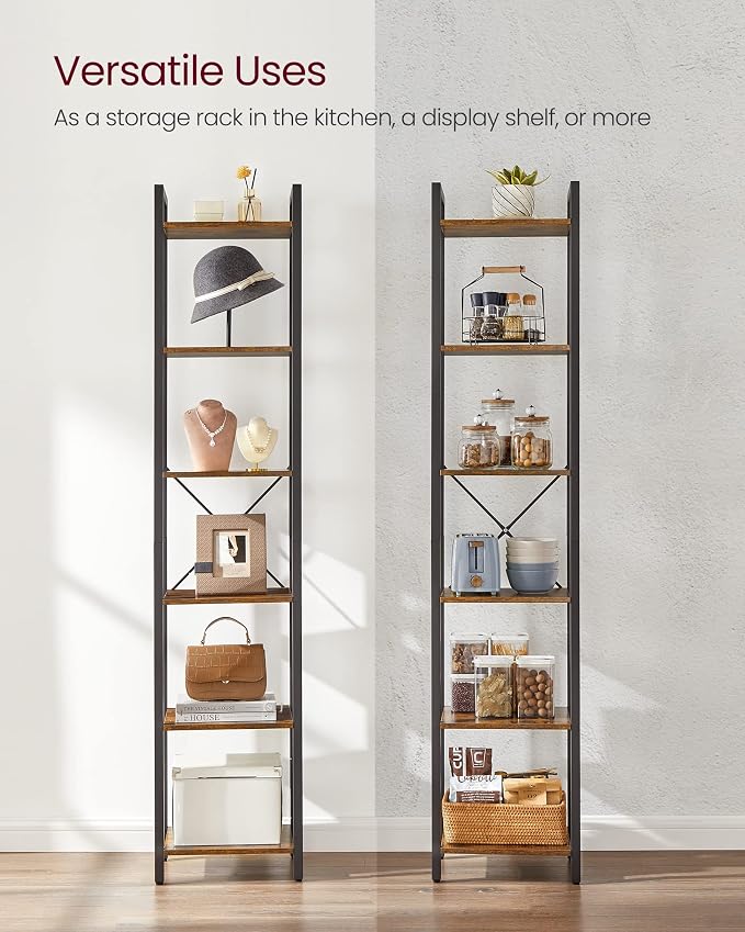 VASAGLE 6-Tier Bookshelf, Bookcase - Image 8