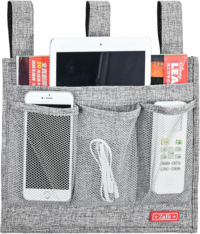 Linen Bedside Caddy, Bedside Storage Organizer - Image 2