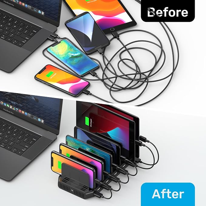 【5PCS】 Unitek USB Charging Station, 10 USB Fast Ports Charge Docking Station - Image 7