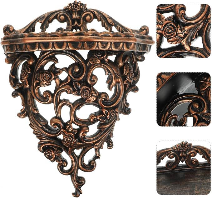 European Style Wall Mounted Storage Shelf 10.23X7.79X3.93In Floating Decorative - Image 8