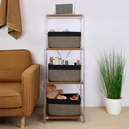 Large Storage Baskets for Shelves, Closet Organizers Bins for Clothes Blanket - Image 4