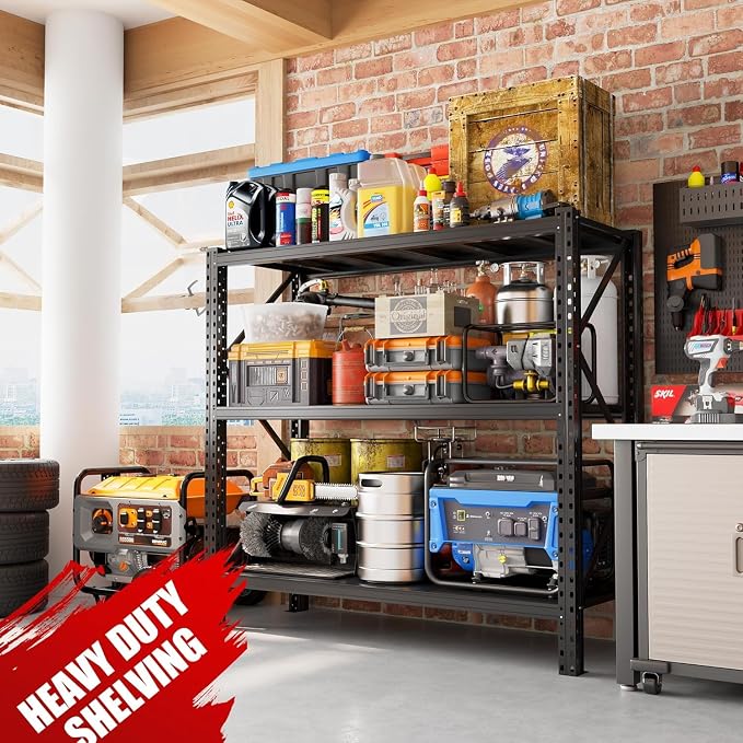 67” W Storage Shelves Heavy Duty 5000Lbs Adjustable Metal Garage Shelving Unit - Image 8