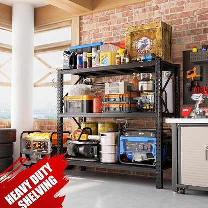 67” W Storage Shelves Heavy Duty 5000Lbs Adjustable Metal Garage Shelving Unit - Image 8