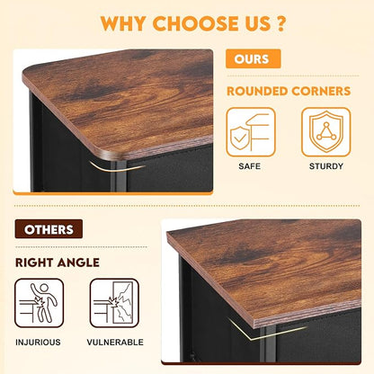 Curved Profile Dresser for Bedroom，5 Fabric Drawer Dresser - Image 4