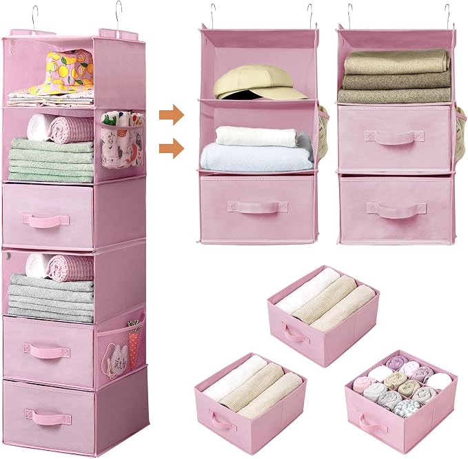 GRANNY SAYS Hanging Closet Organizer 6-Shelf, Separable to 2 Pack 3-Shelf - Image 8
