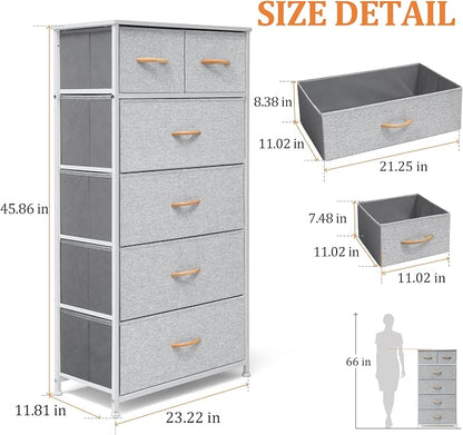 Fabric Dresser for Bedroom, Tall Skinny Dresser - Image 3